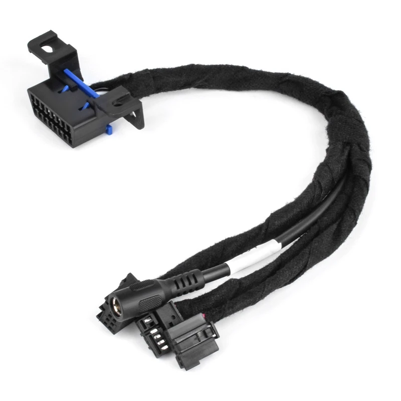 1 To 3 Branched Automotive Wiring Harness, Factory Plug Non-destructive Adapter Cable With Mount Bracket, Flannel Wrapped For Car Radio Audio Modification best