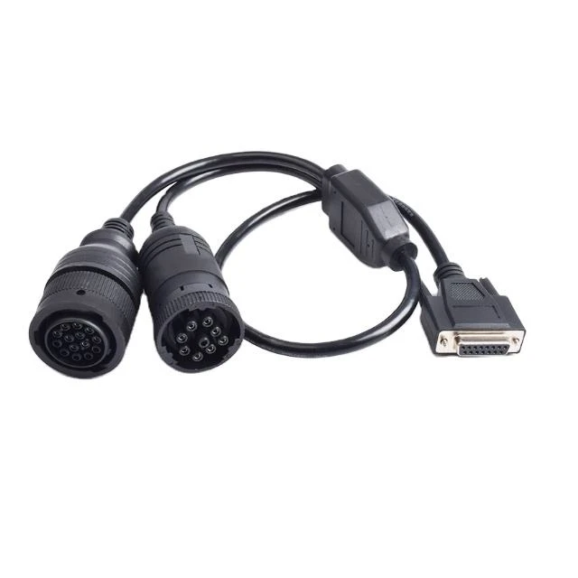 14-Pin Conversion DB15 Pin 9 Needle Wire Harness For Automobile & Truck Diagnostic Cable